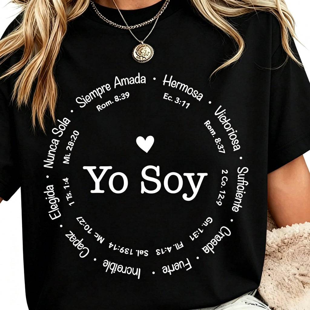 Oversized "YO SOY" T-Shirt For Women - Loose Fit Biblical product image 1