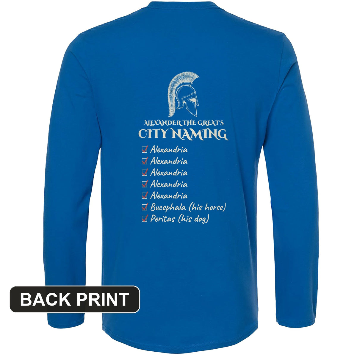 Alexander City Naming Back Print Long Sleeve T-Shirt product image 5