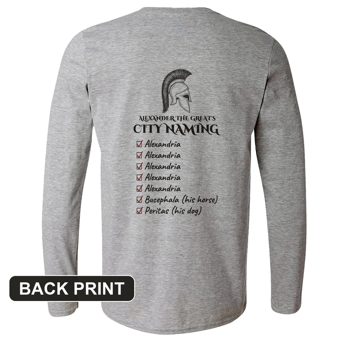 Alexander City Naming Back Print Long Sleeve T-Shirt product image 6