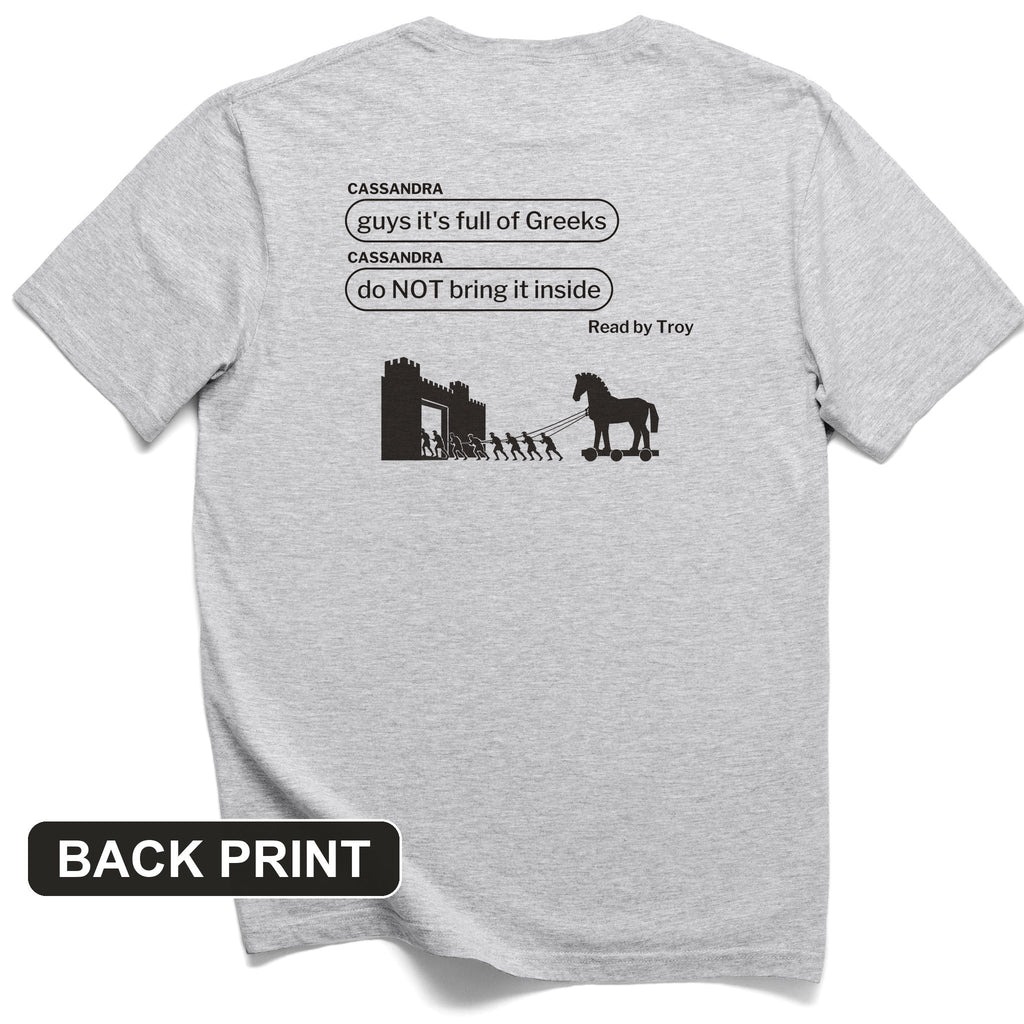 Cassandra Left On Read Back Print T-Shirt product image 1