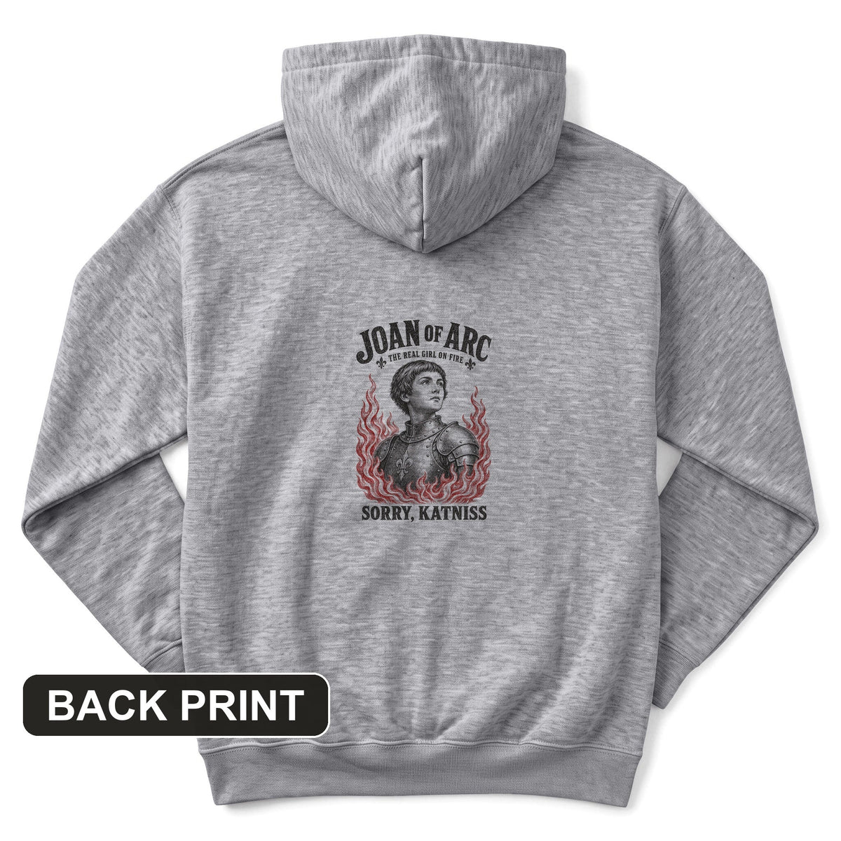 Joan of Arc Girl on Fire Back Print Hoodie product image 3