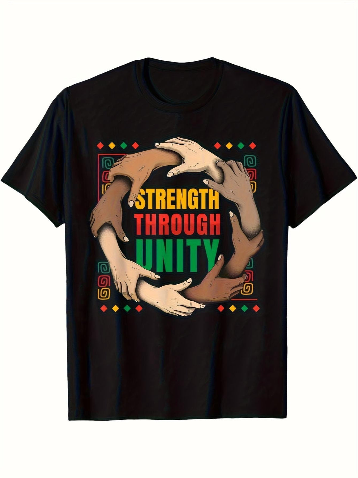Strength Through Unity Design – Black Short-Sleeve Crew product image 1