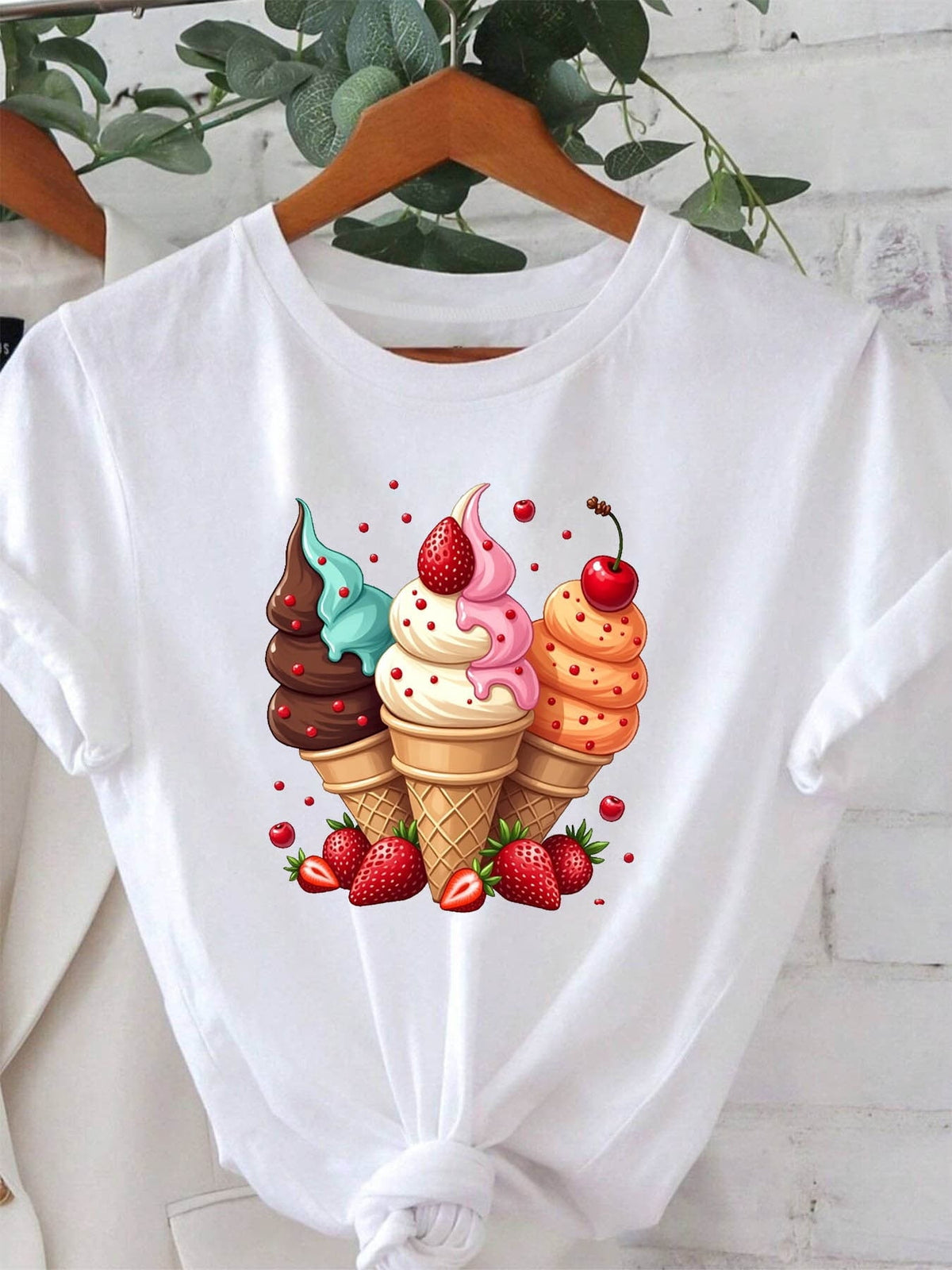 A Sweet And Vibrant Summer Ice Cream Cone, Featuring a product image 1