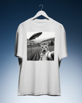DIYANYONE Original Viral Meme Tee: Cat Selfie with UFO product image 1