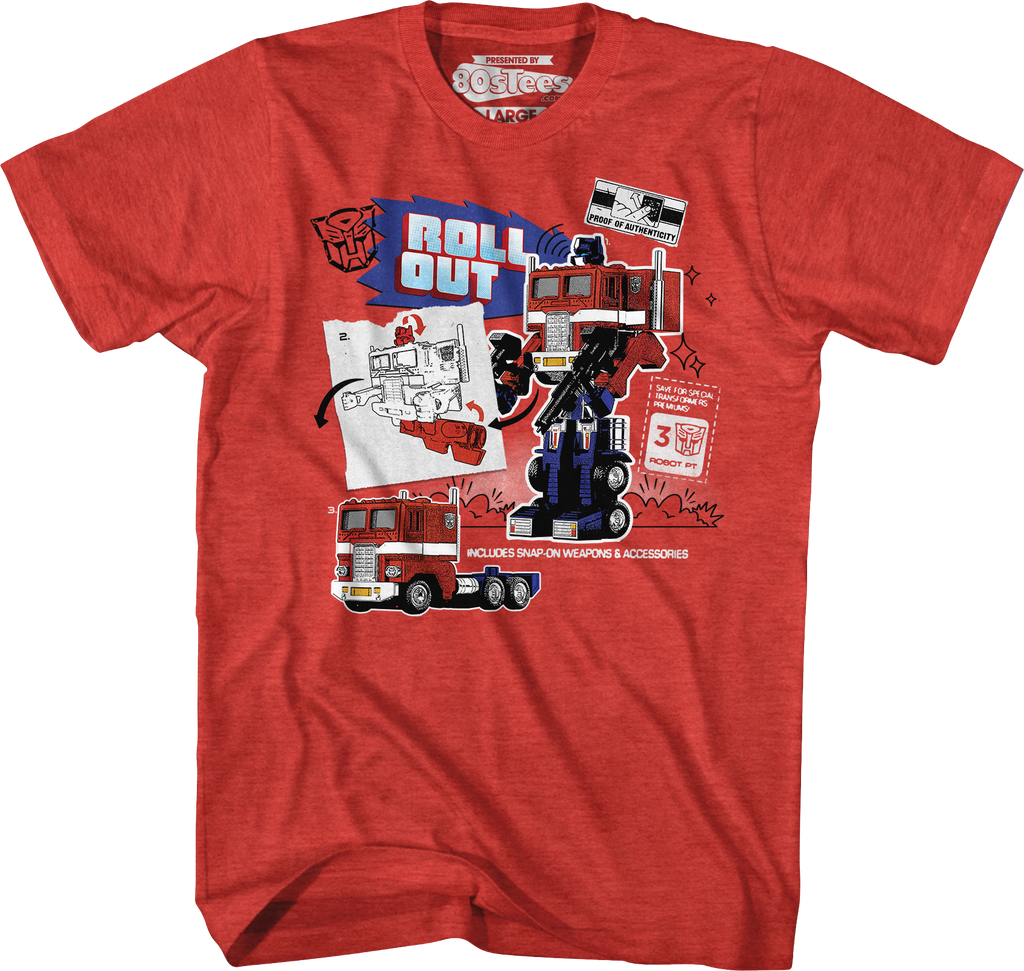 Optimus Prime Roll Out Transformers T-Shirt product image 4