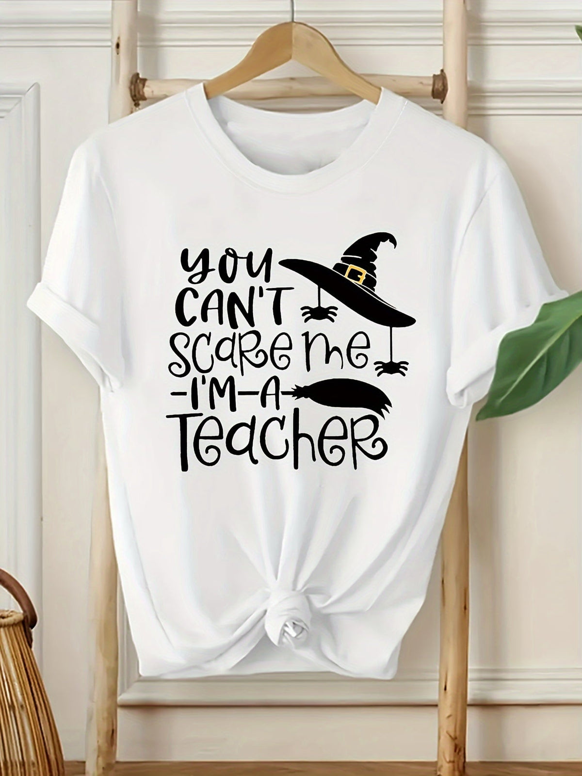 Teacher Halloween Graphic T-Shirt - 100%COTTON Casual Crew product image 1