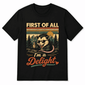 Unisex Soft Crew Neck Short Sleeve Cotton T-Shirt, Retro product image 1