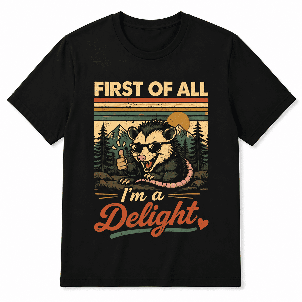 Unisex Soft Crew Neck Short Sleeve Cotton T-Shirt, Retro product image 1