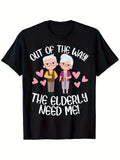 Out Of The Way Elderly Need Me Funny Caregiver Graphic Tee product image 1