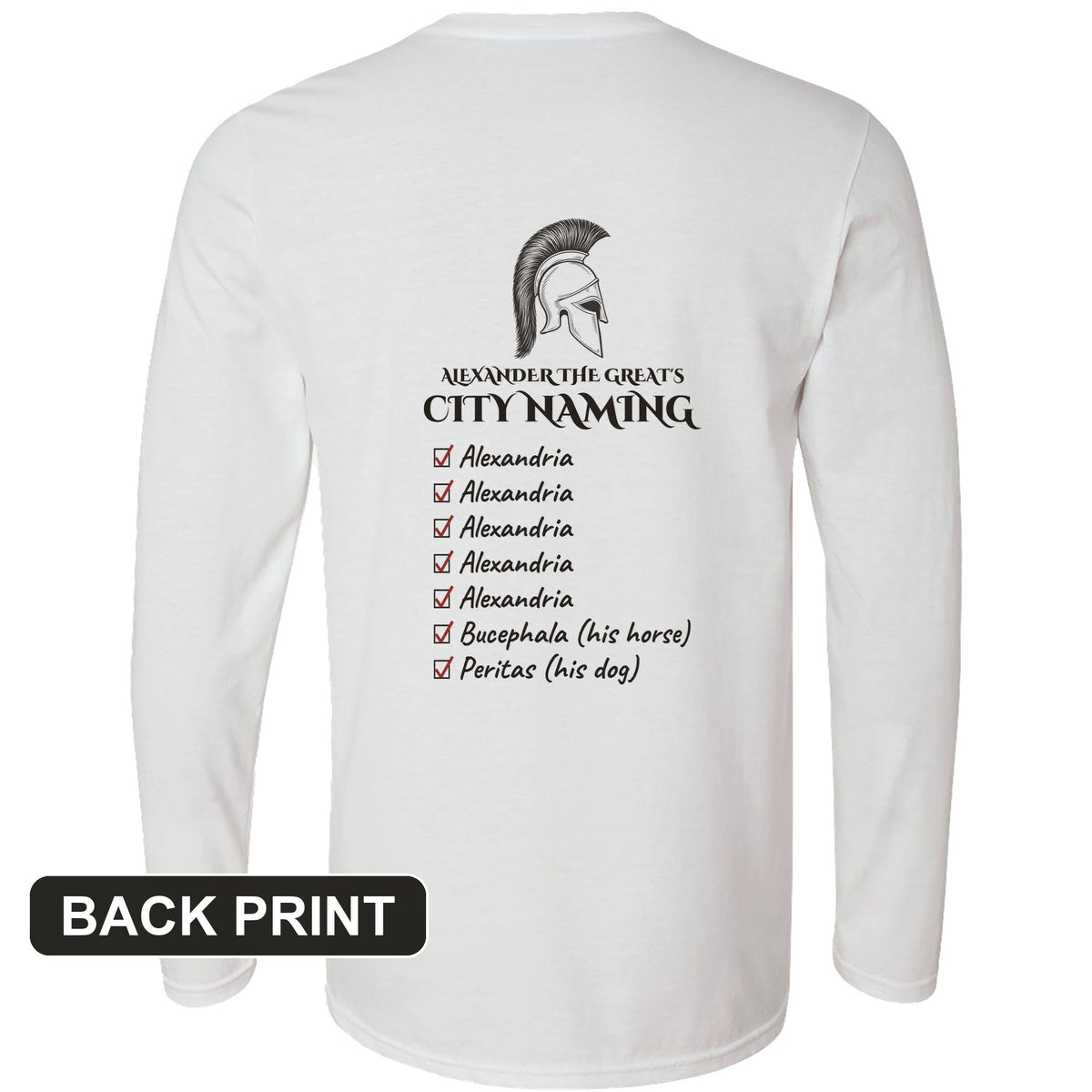 Alexander City Naming Back Print Long Sleeve T-Shirt product image 7