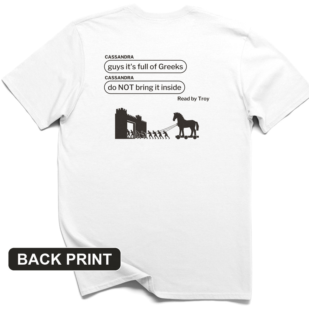 Cassandra Left On Read Back Print T-Shirt product image 9