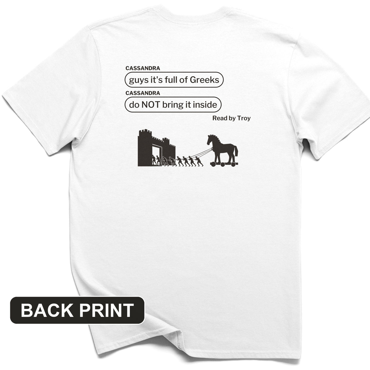 Cassandra Left On Read Back Print T-Shirt product image 9