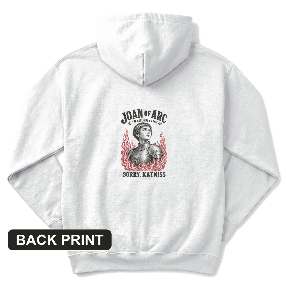 Joan of Arc Girl on Fire Back Print Hoodie product image 6