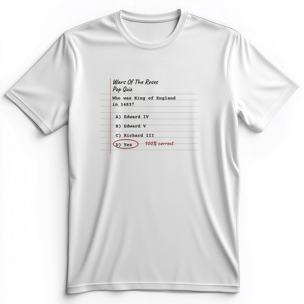 Wars Of The Roses Pop Quiz Premium Tee product image 1