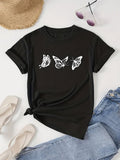 Women'S Casual Short-Sleeve T-Shirt with Butterfly Print product image 1