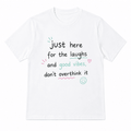 Women Soft Crew Neck Short Sleeve Cotton T-Shirt, Just Here product image 1