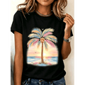 Women's Casual Round Neck Short Sleeve T-Shirt With product image 1