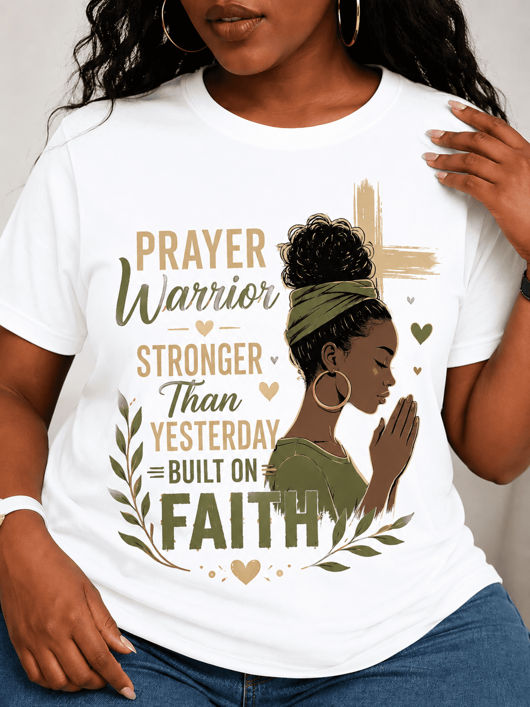 Women's Christian Faith Graphic Tee, Prayer Warrior product image 1