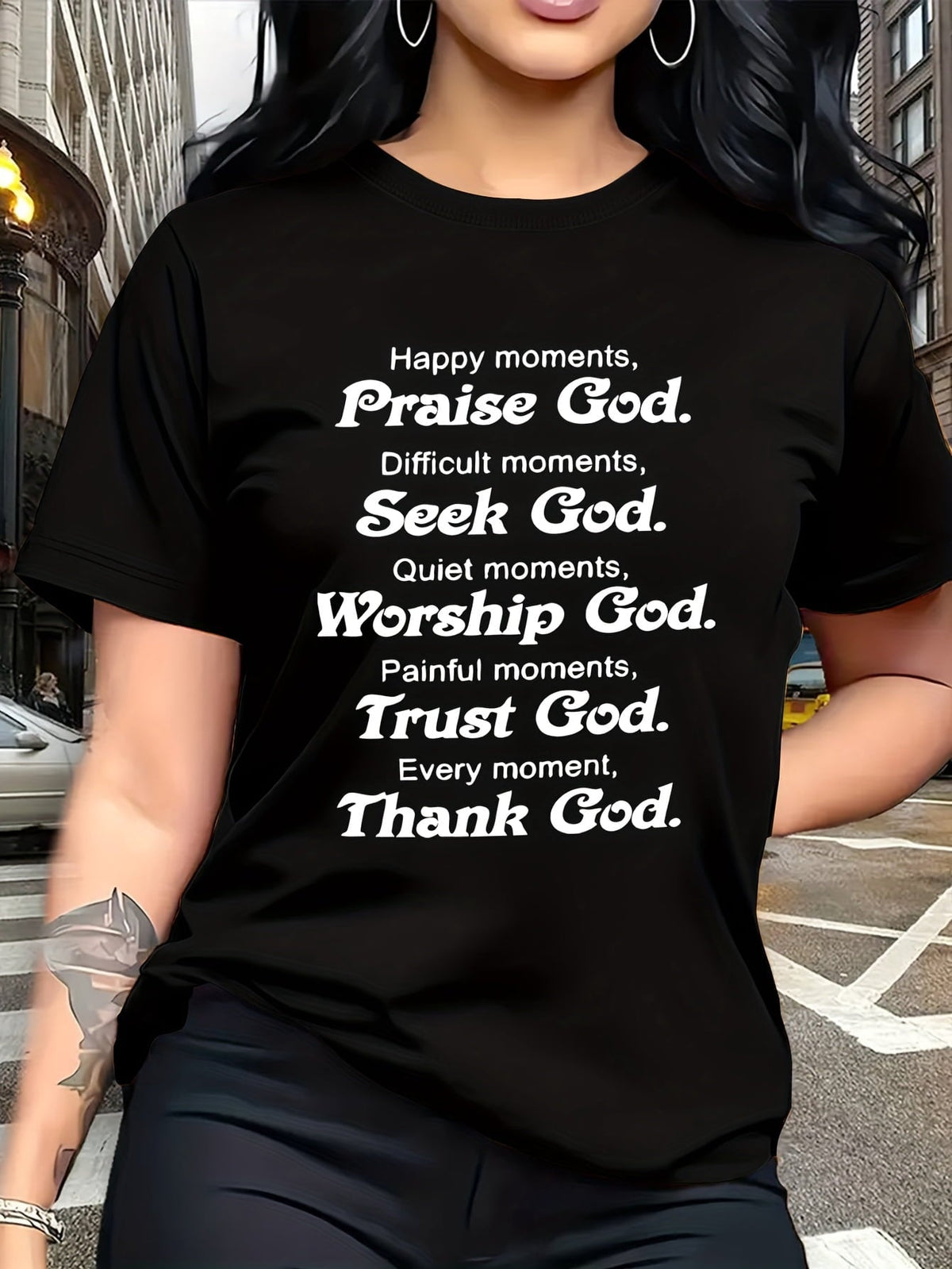Women's Christian Faith T Shirt, Inspirational Religious product image 1