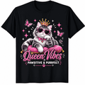 Women's Cute Cat Lover Graphic T-Shirt, Cartoon Queen Kitty product image 1