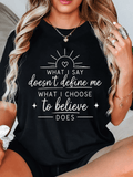 Women's Inspirational Graphic T-Shirt, Positive Message product image 1
