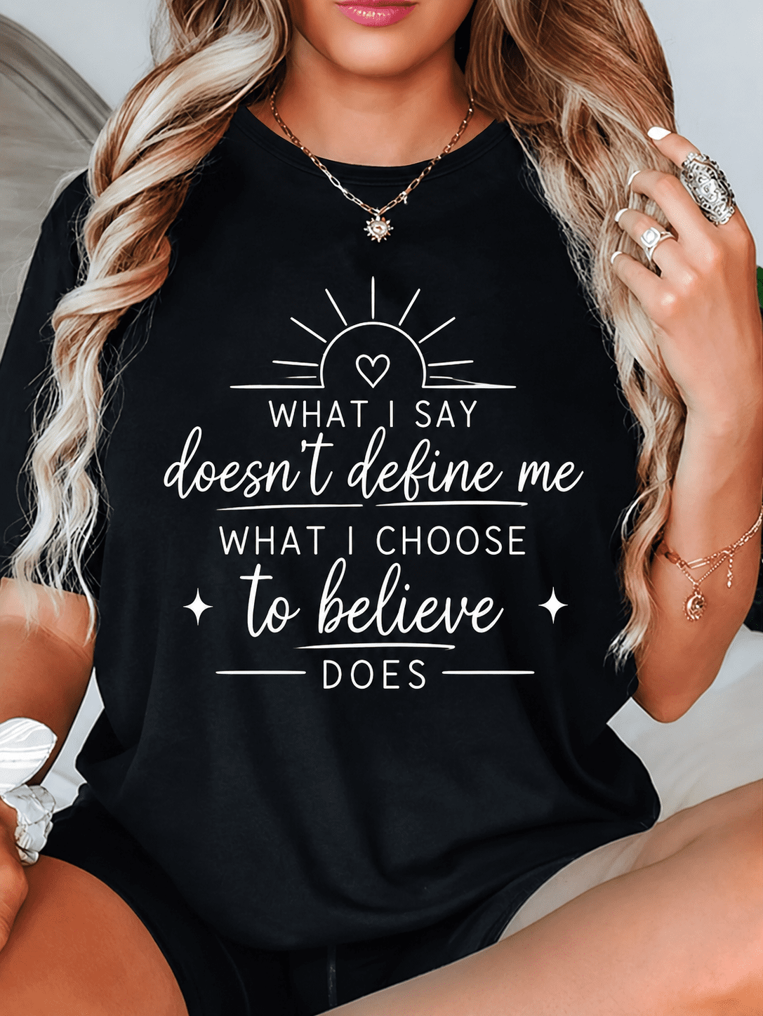 Women's Inspirational Graphic T-Shirt, Positive Message product image 1