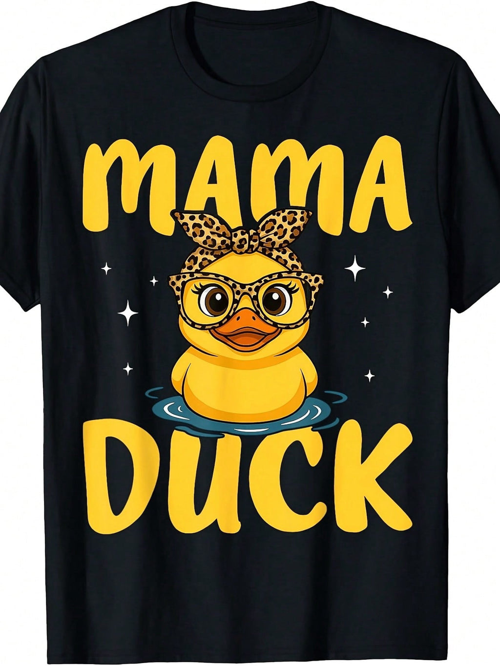 Women's Mama Duck T-Shirt, Cute Rubber Graphic Tee with product image 1