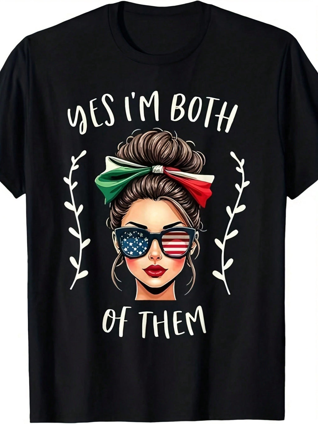 Women's Mexican American Heritage Graphic T-Shirt, Yes I'm product image 1