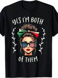 Women's Mexican American Heritage Graphic T-Shirt, Yes I'm product image 1