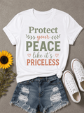 Women's Protect Your Peace Graphic T-Shirt Inspirational product image 1