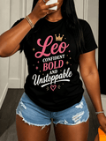 Women’s Soft White Leo Zodiac T-Shirt, Confident Bold and product image 1