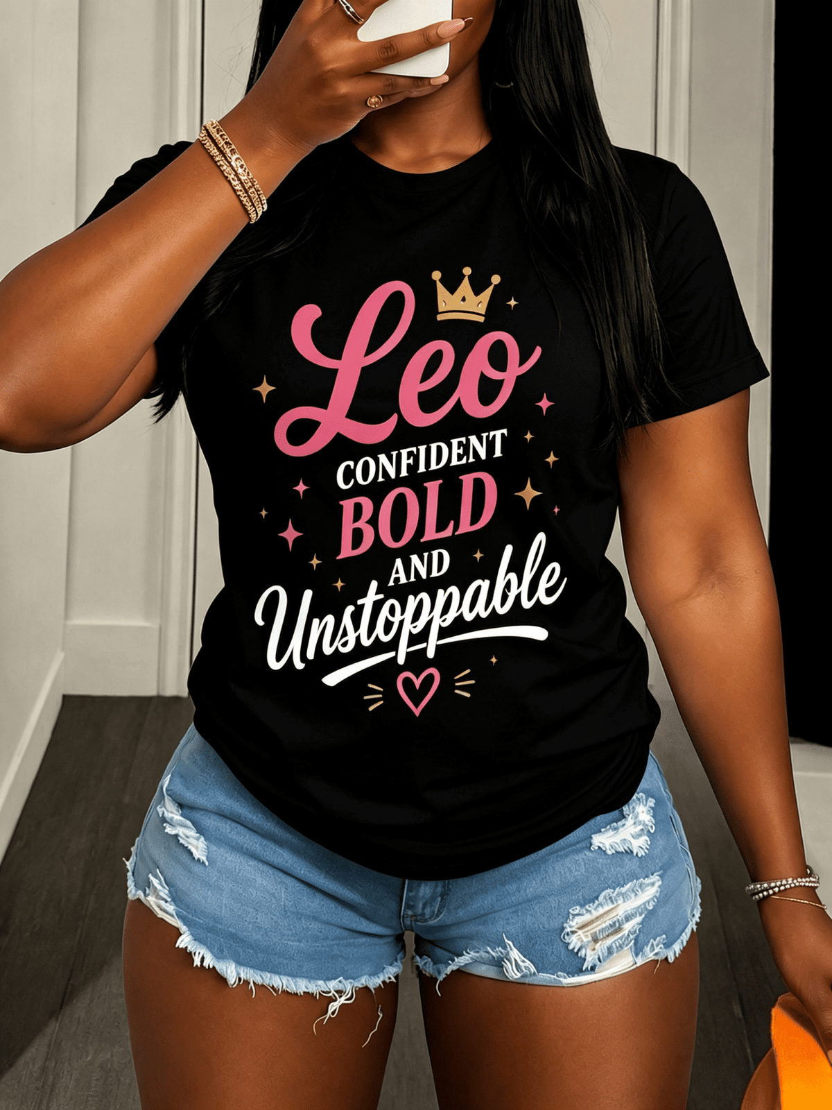 Women’s Soft White Leo Zodiac T-Shirt, Confident Bold and product image 1