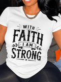 Women's With Faith I Am Strong Inspirational Christian product image 1