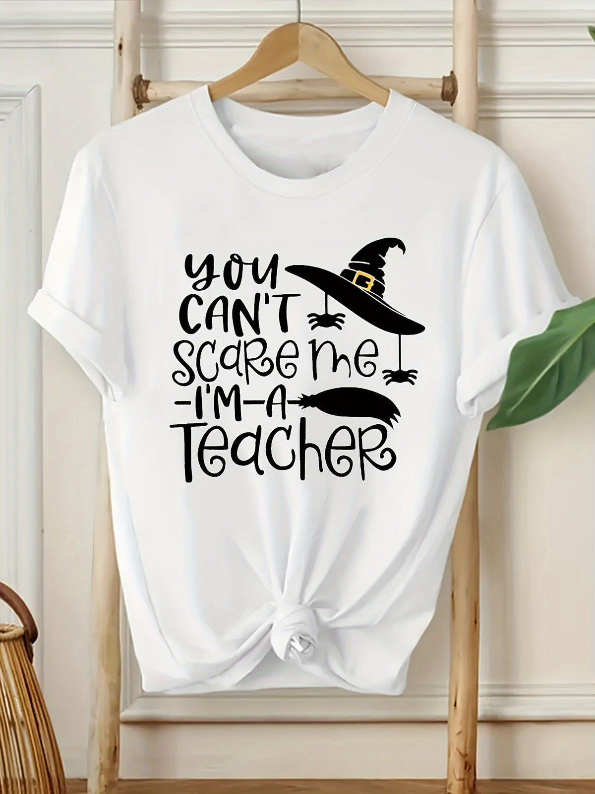 Teacher Halloween Graphic T-Shirt - 100%COTTON Casual Crew product image 2