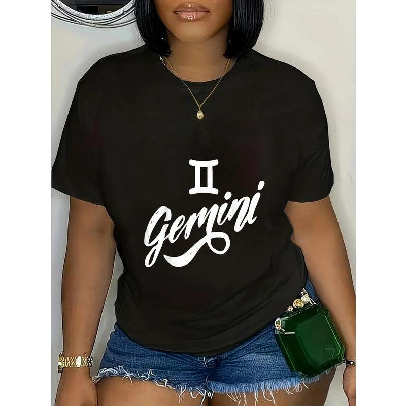 100% Cotton Gemini Zodiac T-Shirt Casual Short Sleeve Shirt product image 1