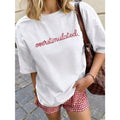 Women's Casual Short Sleeve Round Neck Printed Pattern Tee product image 1