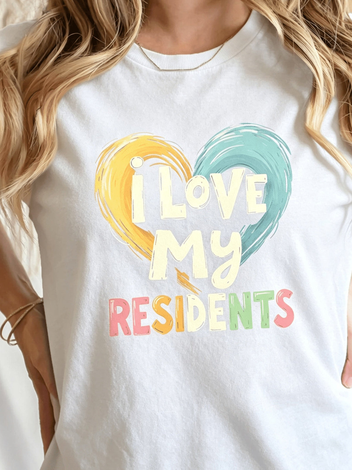 Women's Caregiver Graphic T-Shirt, I Love My Residents product image 3