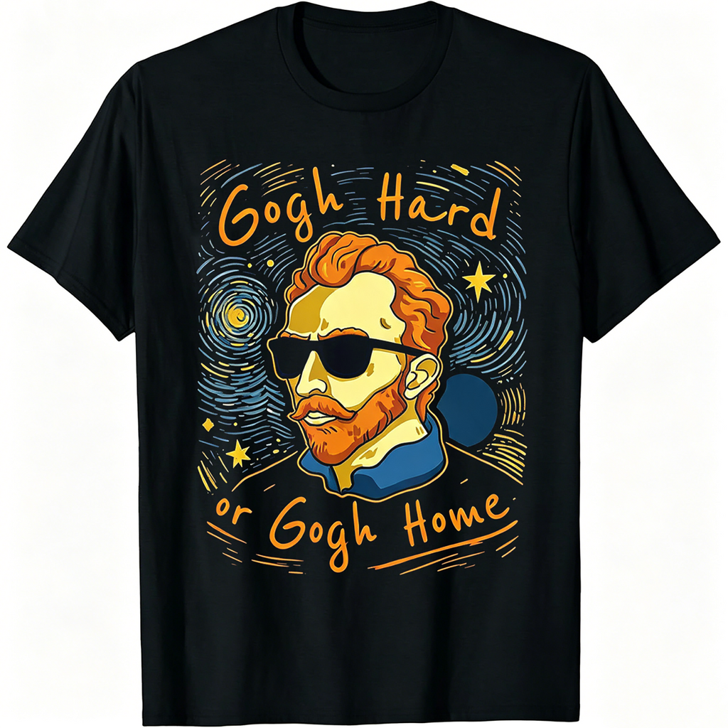 Gogh Hard or Home Funny Art Graphic T‑Shirt for Women product image 1