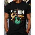 Retro Typography Men'S T-Shirt Praise Him With The God product image 1