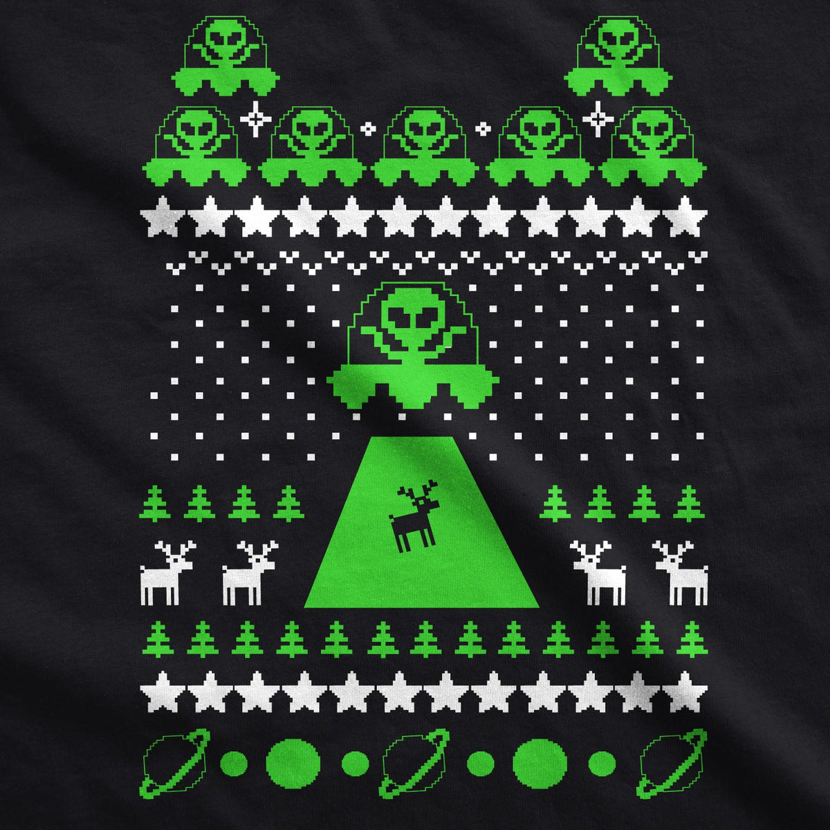 Alien Abduction Ugly Christmas Sweater Crew Neck Sweatshirt product image 2