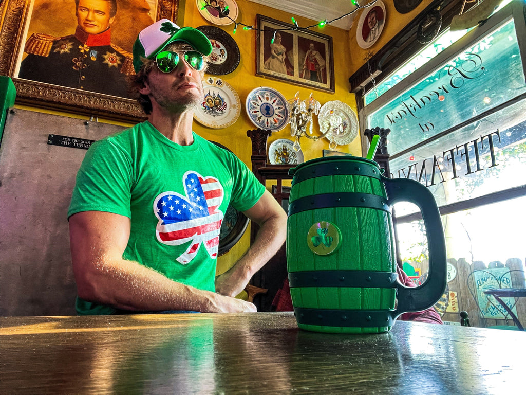 American Flag Shamrock Men's T Shirt product image 2