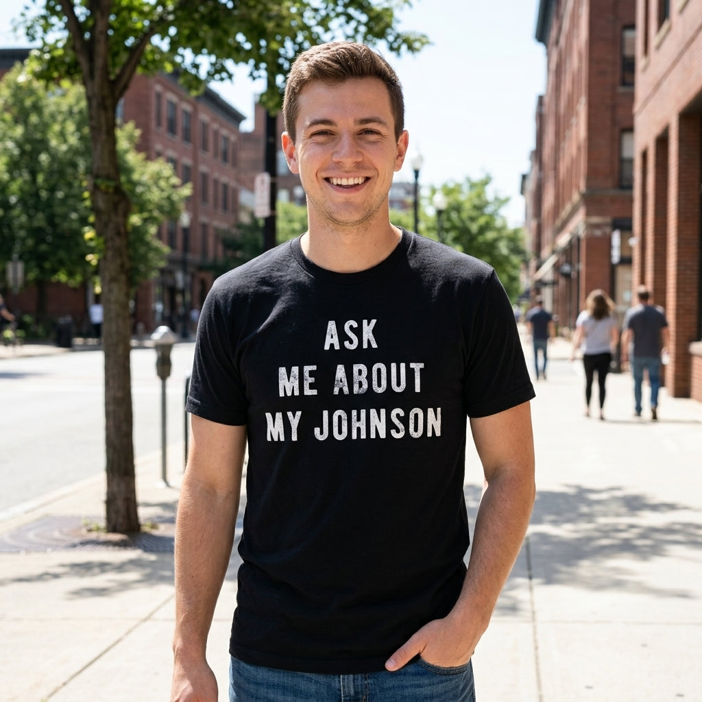 Ask Me About My Johnson Men's T Shirt product image 4