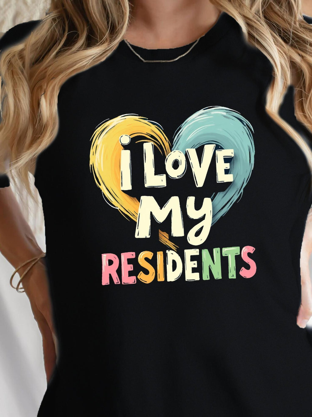 Women's Caregiver Graphic T-Shirt, I Love My Residents product image 2