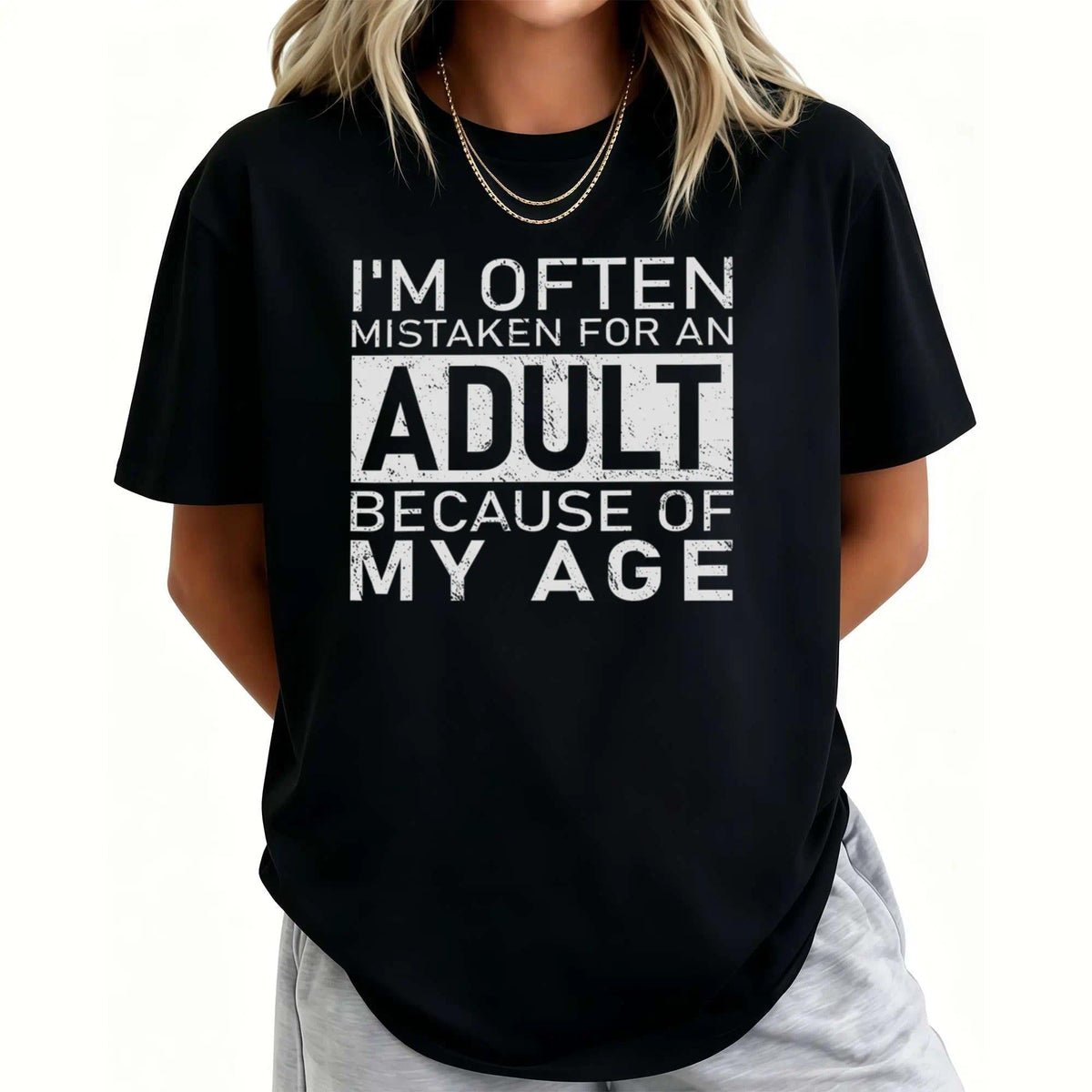 Men I'm Often Mistaken For An Adult Because Of My Age Fun T product image 8