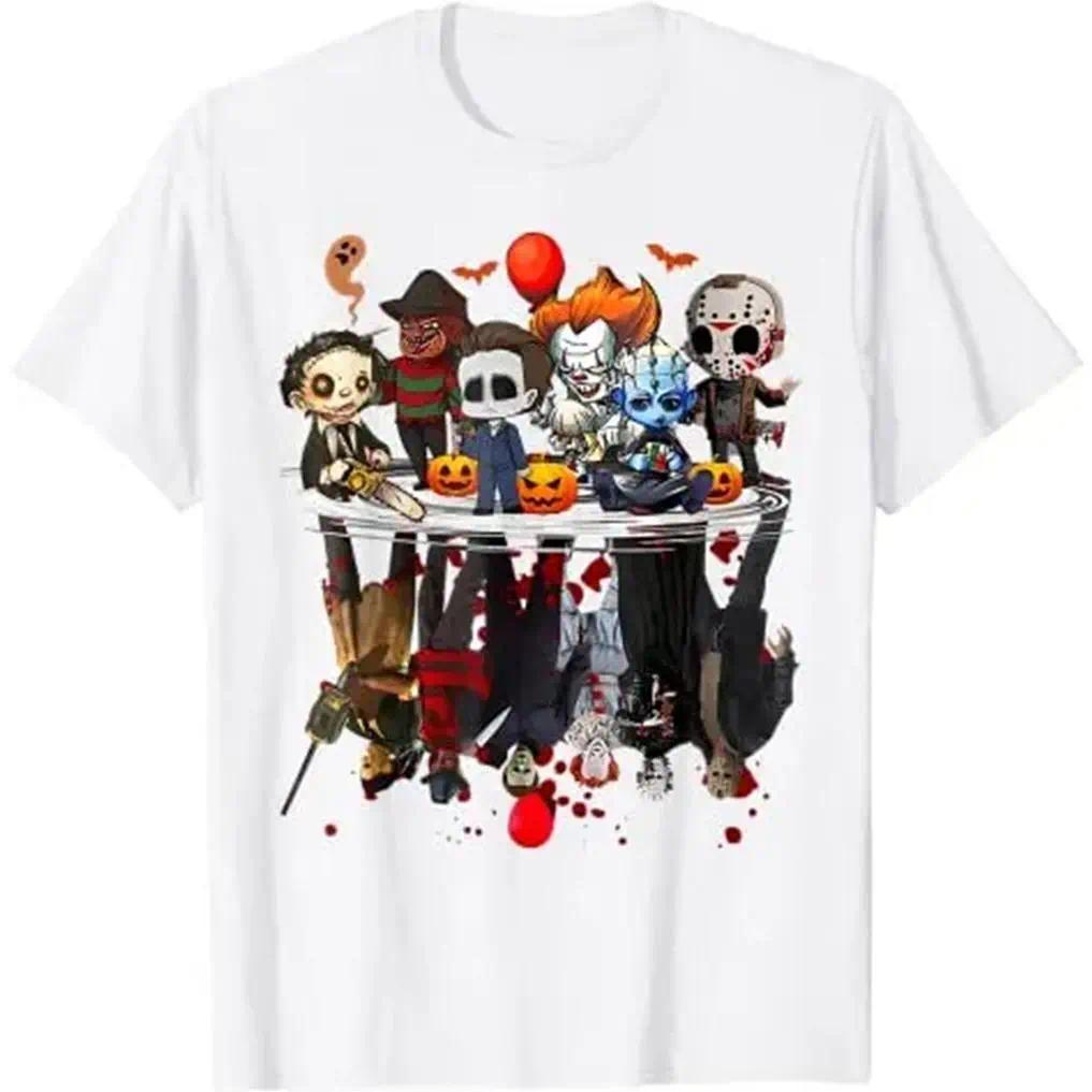 Horror Movie Characters Halloween Shirt - Freddy Jason product image 2