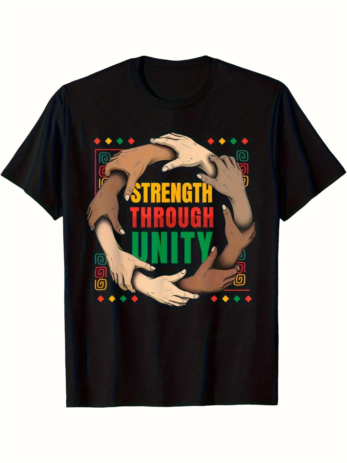 Strength Through Unity Design – Black Short-Sleeve Crew product image 2
