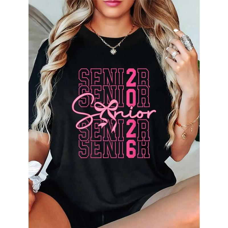 100% Cotton Class Of 2026 Coquette Bow Senior Graduation product image 1