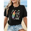 C'est La Vie Graphic Print Women's T-shirt, Short Sleeve product image 1