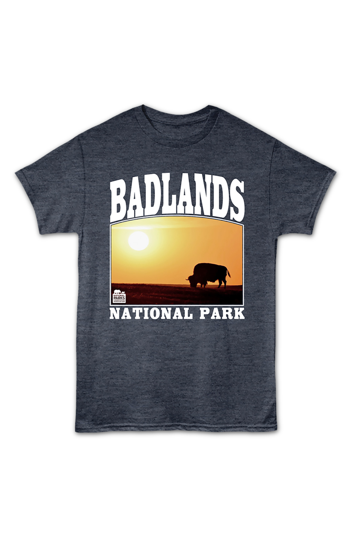 Bison Silhouette Badlands National Park T-Shirt product image 2