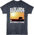 Bison Silhouette Badlands National Park T-Shirt product image 1